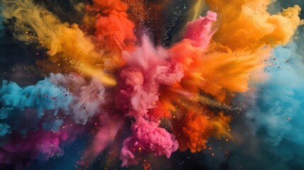 Poster - Abstract Explosion of Vibrant Colors