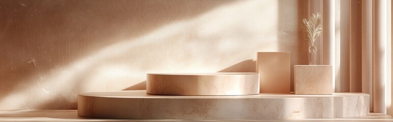 Poster - Luxury display podium for product showcasing in 3D rendering
