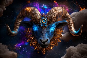 Wall Mural - zodiac signs in a digital art series, illustrated in a collection where each zodiac sign is portraye