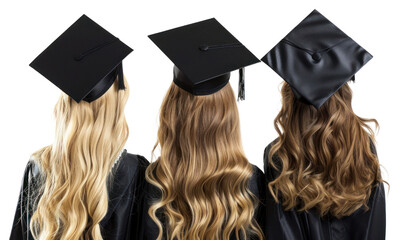 Wall Mural - PNG Graduation caps and gowns celebration