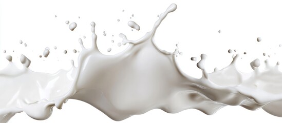 Wall Mural - Milk Splash - A Creamy Wave of White