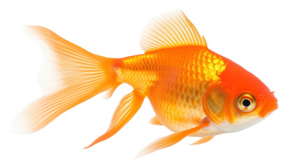 Poster - PNG Goldfish animal white background pomacentridae.