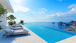 © AMA STUDIO - Luxurious infinity pool is glistening under the bright summer sun