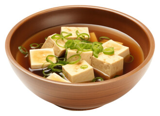 Poster - PNG Miso soup tofu food meal bowl.