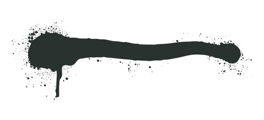 Poster - Ink splatter with elongated stroke artistic vector illustration art design showing a dripping and spreading effect. Suitable for creative designs flat vector illustration