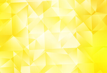Wall Mural - light yellow vector triangle mosaic background.