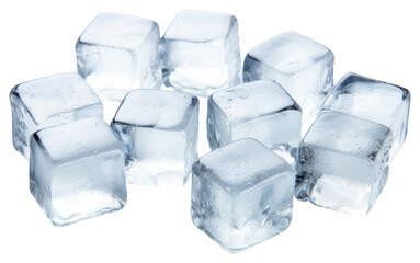 Wall Mural - PNG Ice cubes crystal white freezing.