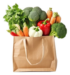 Poster - PNG Paper bag vegetable handbag food.