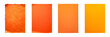 © Mr. PNG - Set of orange paper with various surface textures to pick from. Transparent background PNG. Cutout collection of A4 sheets of a paper.