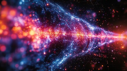 Wall Mural - mind map exploring quantum mechanics electromagnetism highlighting quantum electrodynamics and photo