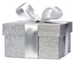 © Rawpixel.com - PNG Silver gift box white background celebration anniversary.