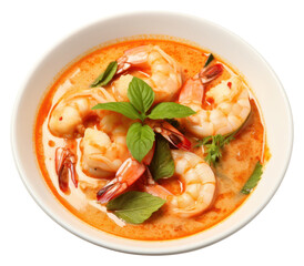 Canvas Print - PNG Tom Yum Goong shrimp seafood curry.