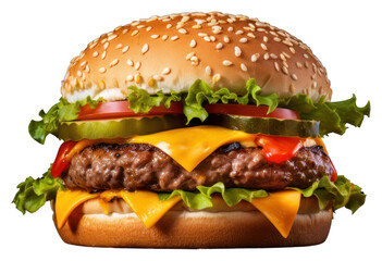 Sticker - PNG Cheeseburger food hamburger vegetable.