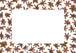 © Masha_tolk_art - Aromatic Star anise seasoning watercolor horizontal frame. Badian, Aniseed spice Christmas and New Year hand drawn illustration with empty space for text. For greetings, cards, package