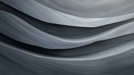 Canvas Print - a gray and black image of a wave with a white line in the middle