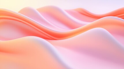 Canvas Print - a pink and orange wave with a white background