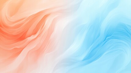 Canvas Print - a blue and orange wave pattern