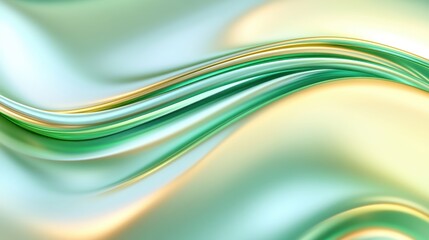 Canvas Print - a green and yellow wave with a white background