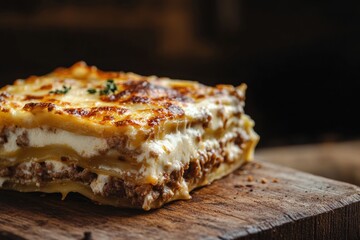 Poster - Delicious Lasagna with Melted Cheese