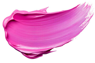 Wall Mural - thick pink and purple acrylic oil paint brush stroke on transparent png background isolated