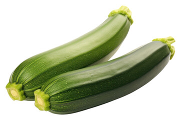 Canvas Print - PNG  Two courgettes vegetable zucchini squash.