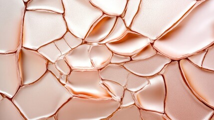 Rose gold design with a textured, matte surface, light and shadow adding depth and a tactile quality