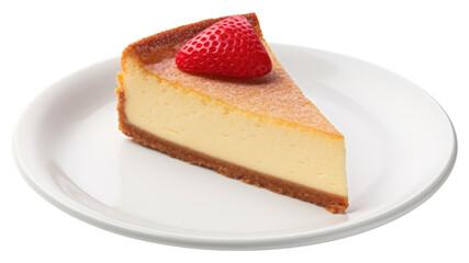 Sticker - PNG Plain classic cheesecake dessert plate food.