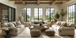 © Gayan - Modern Living Room with Large Window and White Sofa