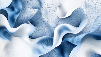 An attractive background with blue white dots, spot strip, copy space, modern minimal with a sense of freedom and cheer