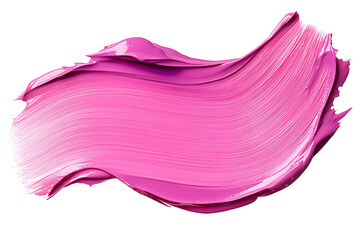 Wall Mural - thick pink and purple acrylic oil paint brush stroke on transparent png background isolated