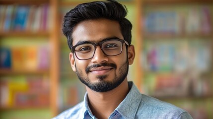 Poster - Young Man with Glasses and a Beard