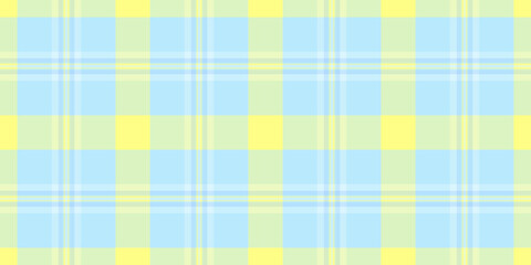 Wall Mural - Daisy background check plaid, overlay vector pattern textile. Occupation texture fabric tartan seamless in light and yellow colors.