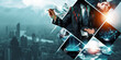 © InfiniteFlow - Futuristic business digital financial data technology concept for future big data analytic and business intelligence research for businessman analyst invest decisions making panoramic banner kudos