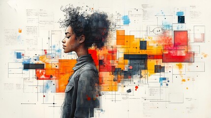 Wall Mural - mind map the use of negative space in design detailing techniques for creating balance and hidden me