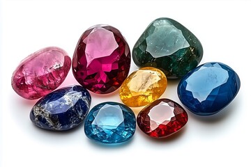 Set of natural colored gemstones