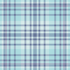 Wall Mural - Jersey seamless tartan fabric, craft check plaid background. Detailed vector texture pattern textile in light and blue colors.