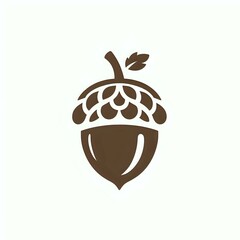 an acorn icon isolated on white