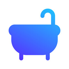 Canvas Print - bathtub gradient fill icon