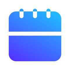 Wall Mural - calendar gradient fill icon