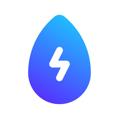 Sticker - hydro power gradient fill icon