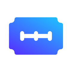 Sticker - razor gradient fill icon