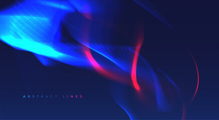 Poster - Abstract colored dynamic waves.