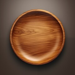 empty wooden plate