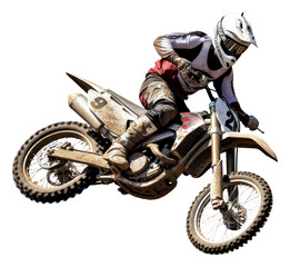 Poster - PNG  A man riding motorcross motorcycle motocross vehicle helmet.