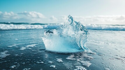 Wall Mural - Ice from Diamond Beach, Iceland