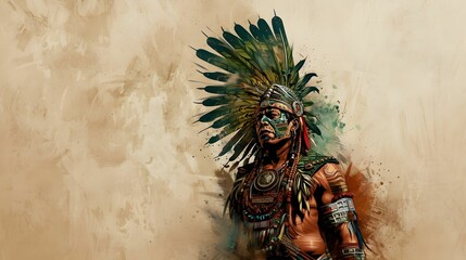 Wall Mural - AZTEC CONCEPT ILLUSTRATION