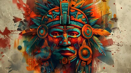 Poster - AZTEC CONCEPT ILLUSTRATION