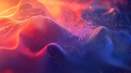 Wall Mural - mesmerizing 3d web interface with dreamlike geometric shapes and captivating particle effects
