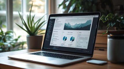 Wall Mural - comprehensive cms dashboard for efficient website content management and publishing