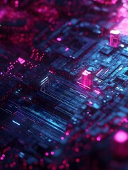 Wall Mural - vibrant holographic loading screen with dynamic particle animations in style
